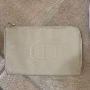 Dior Cream Clutch with Logo